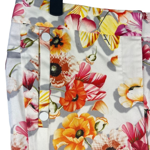 Salvatore Ferragamo Pants Women’s Size 4 Floral Printed Cropped Mid Rise Capri - Picture 7 of 12